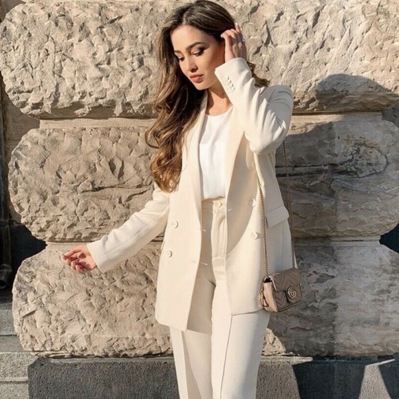 NWT Zara double breasted tuxedo blazer jacket XXL - Picture 9 of 9